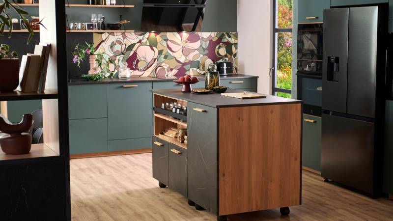 Cuisine - PEARL 2 Forest - avec îlot nomade - Trend+ Vénus à Fontainebleau