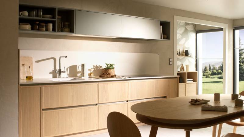 Cuisine équipée nature aux inspirations scandinaves - 