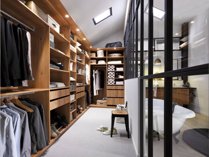 Grand dressing en bois chêne honey - 